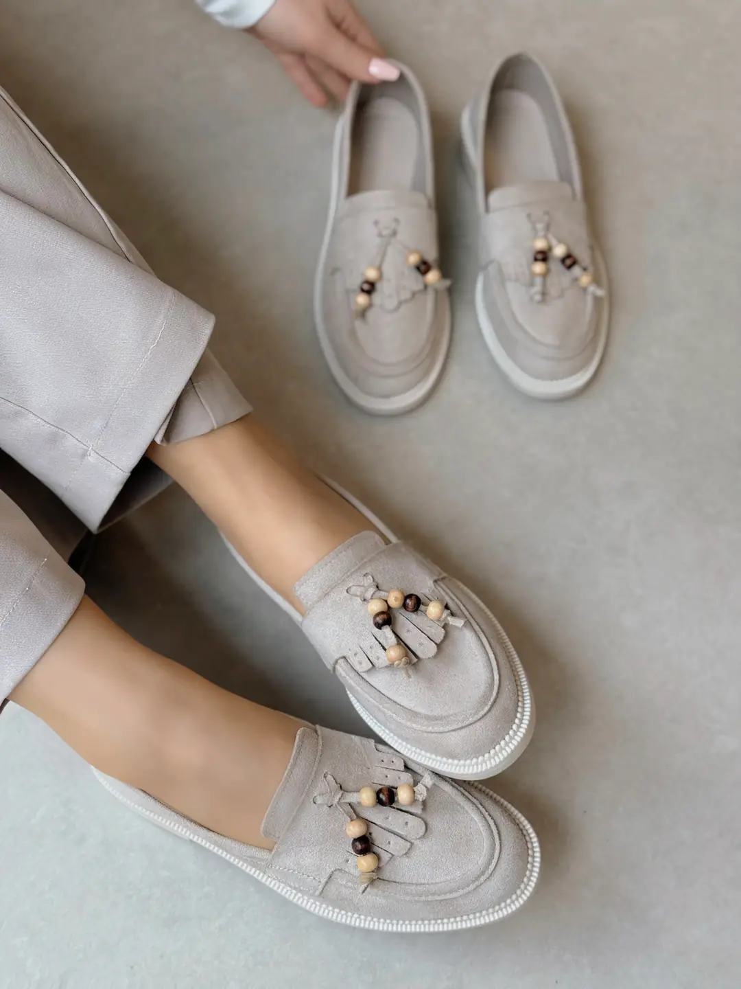 Monarch Aksesuarlı Loafer - BEJ