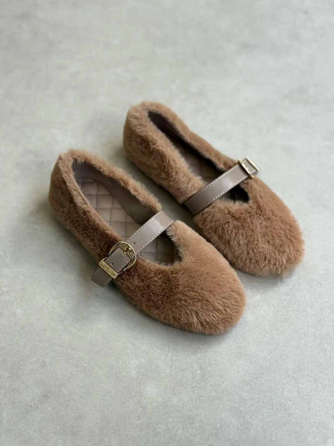 Poppy Tokalı Peluş Babet - BEJ
