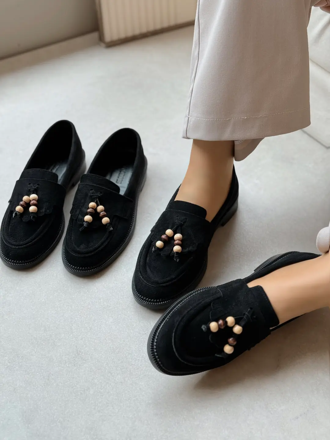 Monarch Aksesuarlı Loafer - Siyah